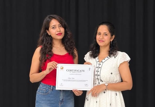 Academy student receiving certificate